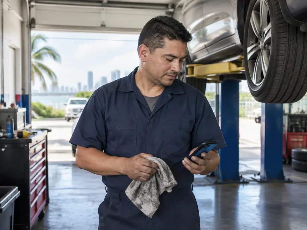 Un negocio de automotriz y autopartes atendiendo a sus clientes por WhatsApp