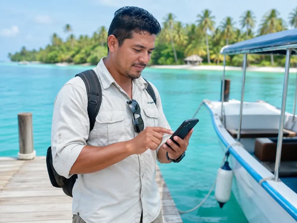 Un negocio de turismo, tours y hospedaje atendiendo a sus clientes por WhatsApp