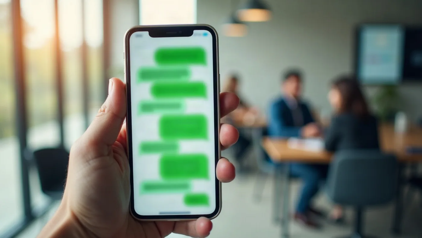 Smartphone mostrando la interfaz de un chatbot con inteligencia artificial