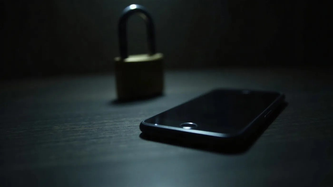 Teléfono con un candado que representa la seguridad y protección de la cuenta