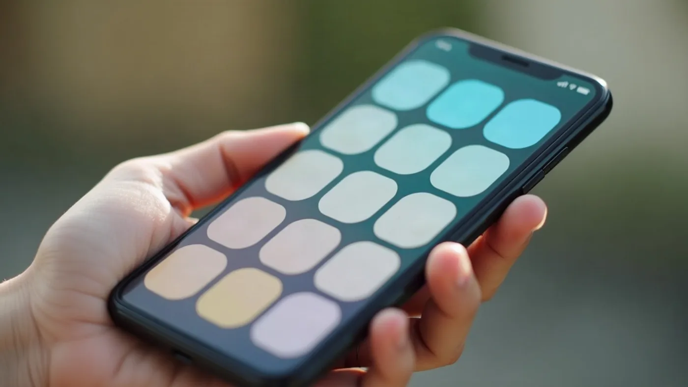 Pantalla de celular con los íconos de Instagram, WhatsApp y otras apps de mensajería